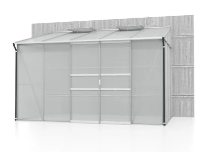 Gewächshaus Ida HKP 4 mm, Aluminium-blank eloxiert Produktbild #3