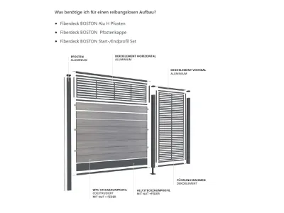 WPC Boston Steckzaun Teak Produktbild #4