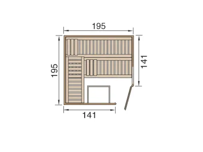 Sauna Massivholzsauna Cubilis ECK 2 Produktbild #2