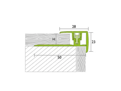Treppenkantenprofil PROSTEP Aluminium eloxiert Edelstahl Produktbild #3