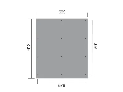Flachdach-Doppelcarport 618 Gr. 2 mit Trapezblech Produktbild #2