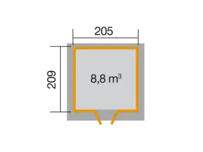 Gerätehaus 227 Gr. 1 21 mm naturbelassen Produktbild #3