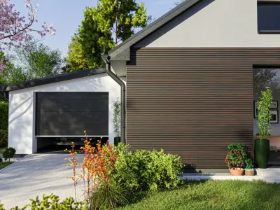 WPC 4-fach Rhombusprofil Walnut co-extrudiert Produktbild #5