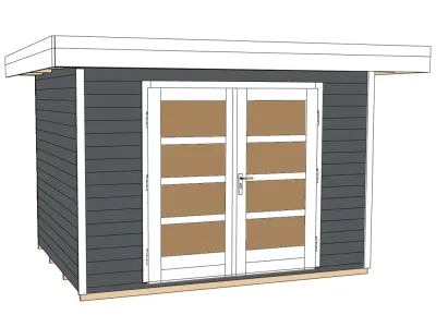 Gartenhaus Designhaus 126 Gr. 2 28 mm anthrazit Produktbild #3