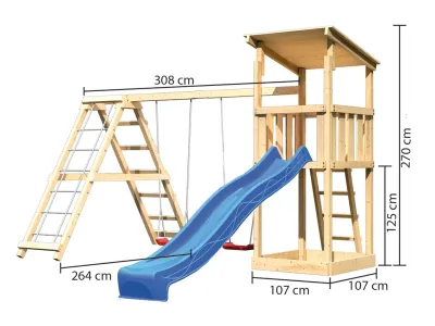 Spielturm Anna naturbelassen mit Varianten Produktbild #3