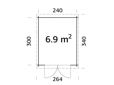 Gartenhaus Blockbohlenhaus Ella 6,9 m² 28 mm transparent tauchimprägniert Produktbild #4
