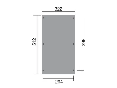Flachdach Einzelcarport 617 Gr. 1 ohne Dachplatten Produktbild #2