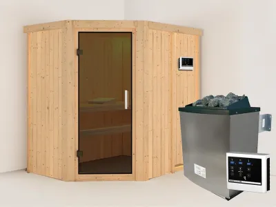 Sauna Systemsauna Carin, inkl. 9 kW Ofen mit externer Steuerung Produktbild #1