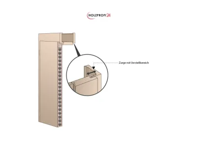 CPL Zarge für weiße Zimmertüren RAL 9010 Produktbild #3