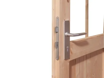 Gartensauna Norge 38 mm mit moderner Tür terragrau Produktbild #15