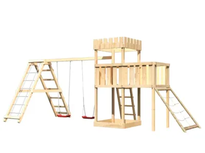 Spielturm Ritterburg Löwenherz SET naturbelassen Produktbild #7
