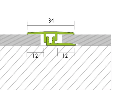 Übergangsprofil PROCOVER Universal Aluminium eloxiert Silber Produktbild #2