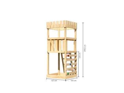Spielturm Ritterburg Löwenherz SET naturbelassen Produktbild #6