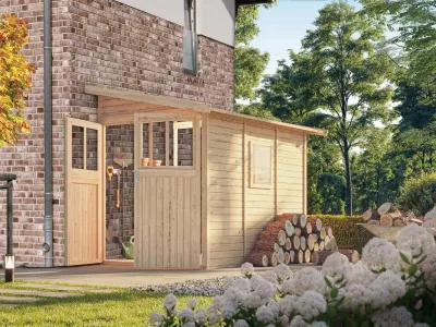 Gerätehaus Anlehnhaus Wandlitz 3 19 mm naturbelassen Produktbild #3