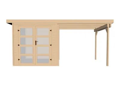 Gartenhaus 321 B Gr. 4 19 mm naturbelassen Produktbild #3