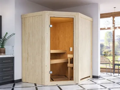 Sauna Faurin mit bronzierter Glastür Produktbild #1