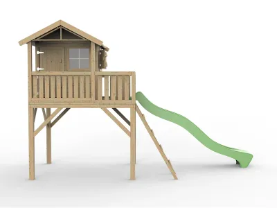 Abb. zeigt Stelzenhaus inkl. Rutsche (optional)