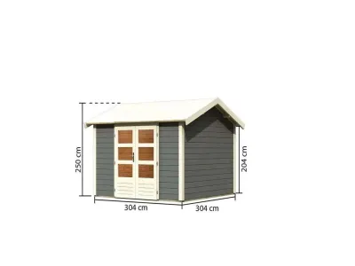 Gartenhaus Theres 7 28 mm terragrau Produktbild #7