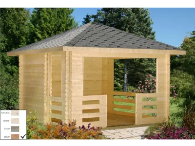 Pavillon Julie 10,5 m² braun tauchimprägniert Produktbild #1