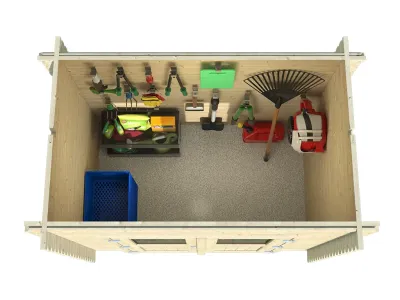 Gartenhaus BBH "Mini 1 B" 28 mm Pultdach Produktbild #4