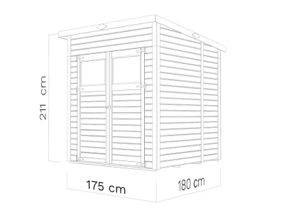 Gartenhaus Marksburg 2 14 mm natur Produktbild #11
