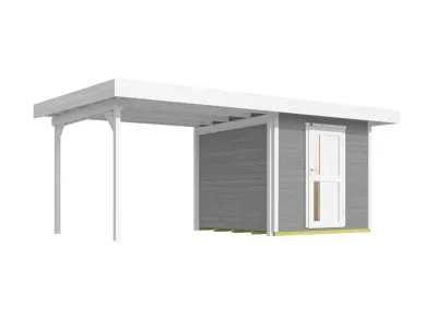 Gartenhaus 172 B Gr. 2 28 mm grau inkl. 2,95 m Anbau Produktbild #2