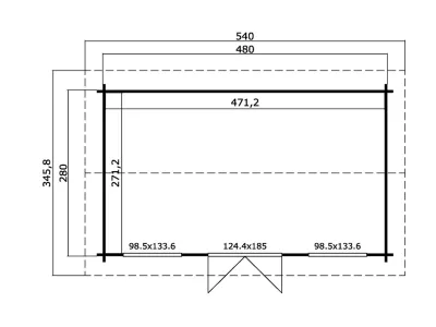 Gartenhaus Blockbohlenhaus Pembrokeshire 53 44 mm lichtgrau Produktbild #3