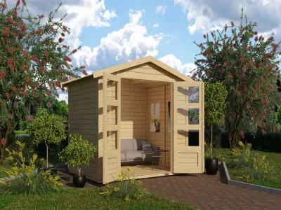 Gartenhaus Amberg 3 19 mm naturbelassen Produktbild #1