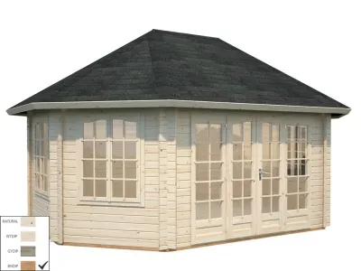 Pavillon Hanna 20,3 m² braun tauchimprägniert Produktbild #2