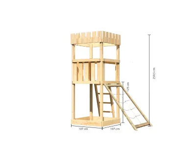 Spielturm Ritterburg Löwenherz SET naturbelassen Produktbild #2