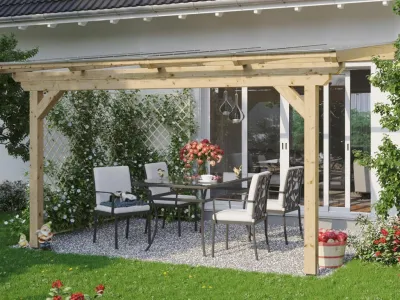Terrassenüberdachung Ancona naturbelassen Produktbild #2