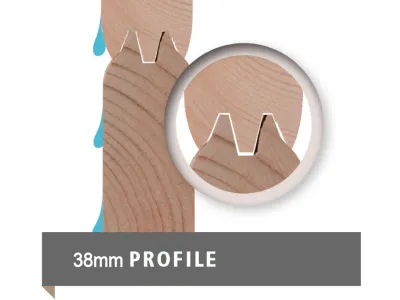 Saunahaus Cuben 38 mm naturbelassen inkl. 9 kW Bio-Kombiofen ext. Steuerung Produktbild #5