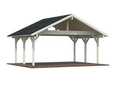 Carport Robert 20,6 m² transparent tauchimprägniert Produktbild #2