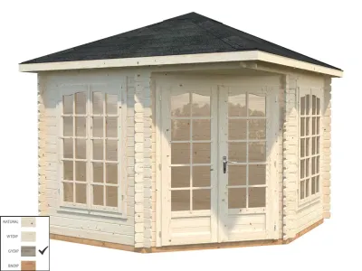 Pavillon Melanie 6,8 m² grau tauchimprägniert Produktbild #2