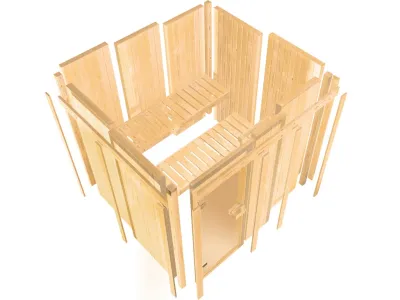 Elementsauna 68 mm Celine 0 SPARSET inkl. 4,5 kW Bio-Kombiofen und ext. Steuerung Produktbild #5