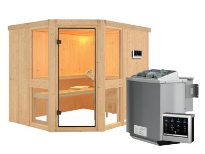 Sauna Systemsauna Amelia 3 inkl. 9 kW Bio-Kombiofen ext. Steuerung Produktbild #5