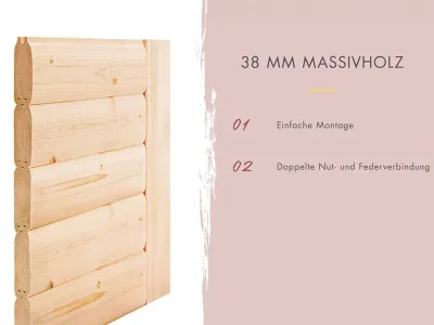 Massivholzsauna Yalda SPARSET inkl. 9 kW Ofen mit ext. Steuerung Produktbild #11