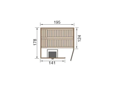 Sauna Massivholzsauna SPARSET 2 Turku 1 GTF inkl. 7,5kW Bio-Ofen mit ext. Steuerung & Anschlusskabel Produktbild #2