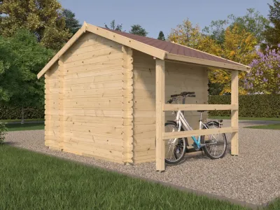 Gerätehaus Blockbohlenhaus Vito 1 19 mm naturbelassen Produktbild #3
