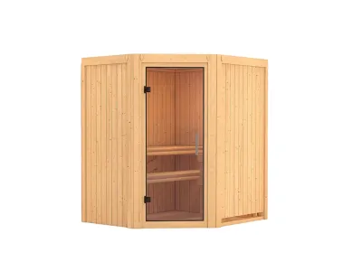 Sauna Systemsauna Taurin Klarglas Ganzglastür Produktbild #2