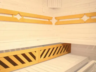 Sauna Massivholz-Elementsauna Kemi 4 GT graphit Ganzglastür Produktbild #5