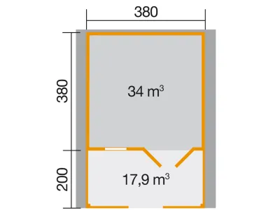 Gartenhaus 136 B Gr. 2 45 mm naturbelassen Produktbild #2