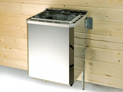 Sauna Systemsauna SPARSET 2 Varberg 3 mit graphit Glastür inkl. Bio-Ofen Produktbild #5