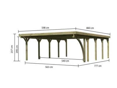 Carport Doppel 3 CLASSIC inkl. Einfahrtsbogen Produktbild #5