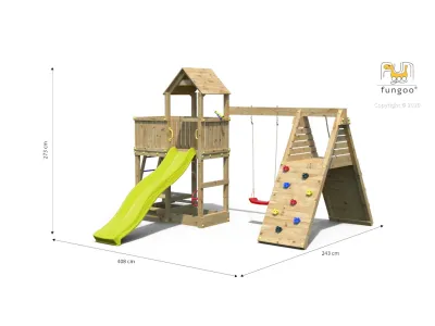 Spielturm Fluppi KDI inkl. Einzelschaukel + Rutsche Produktbild #11