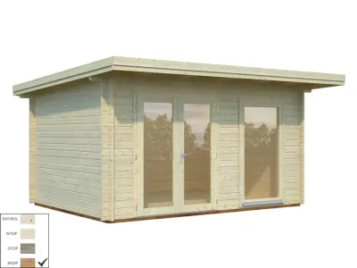 Gartenhaus Blockbohlenhaus Heidi 11,7 m² 44 mm braun tauchimprägniert Produktbild #2