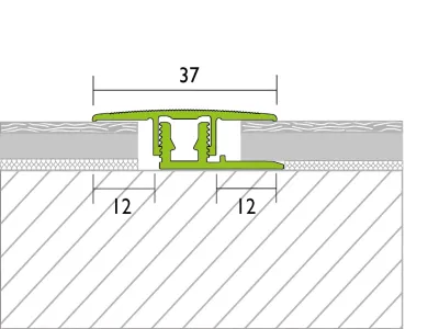 Übergangsprofil PROCOVERclip Universal Aluminium eloxiert Silber Produktbild #2