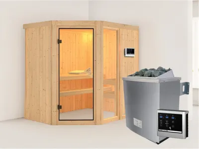 Sauna Systemsauna Fiona 1 inkl. 9 kW Saunaofen ext. Steuerung Produktbild #1