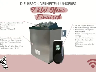 Karibu Sparset Saunaofen 9 kW  Produktbild #2