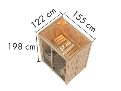 Sauna Avari 1 naturbelassen Produktbild #3